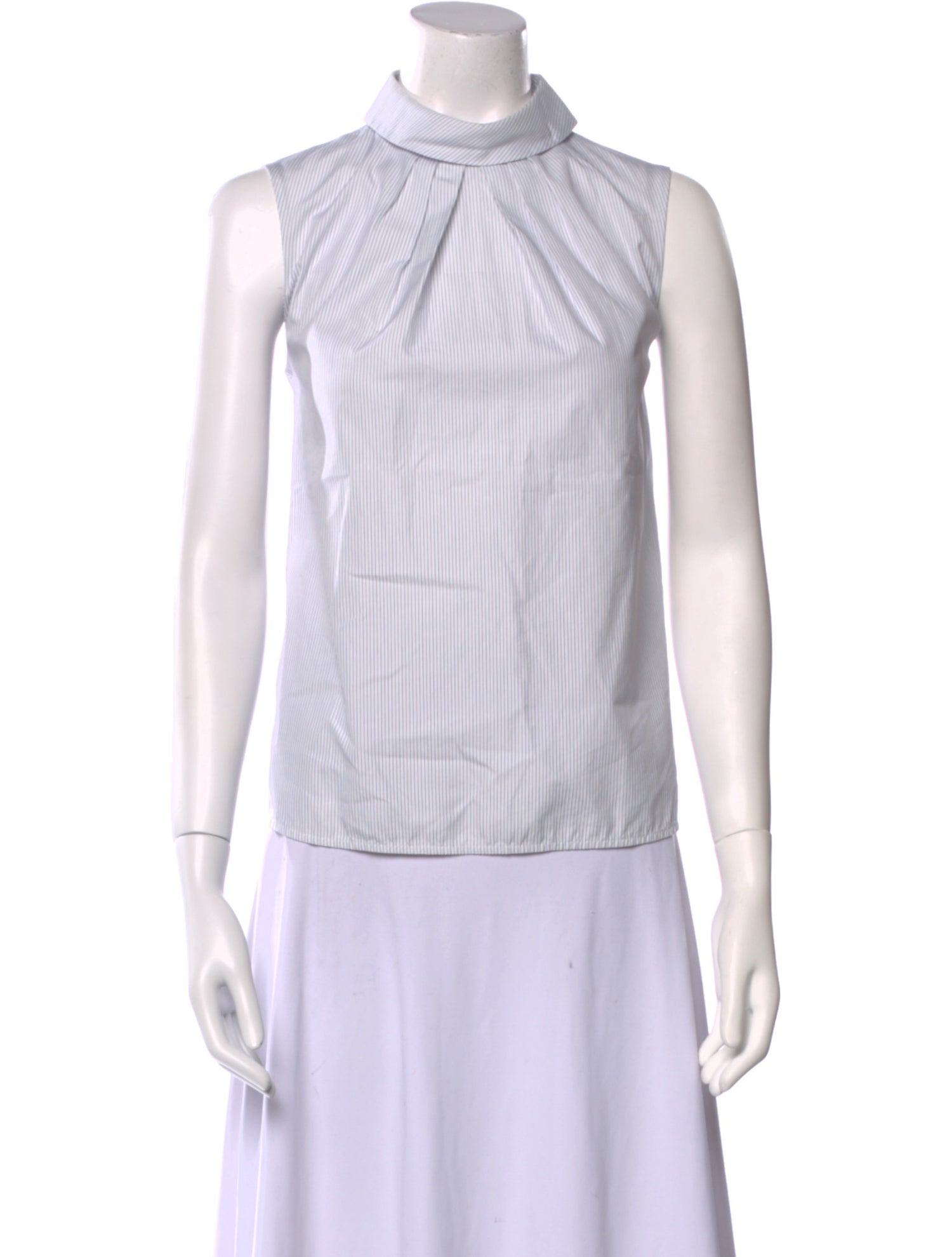 Sandro Mock Neck Sleeveless Top