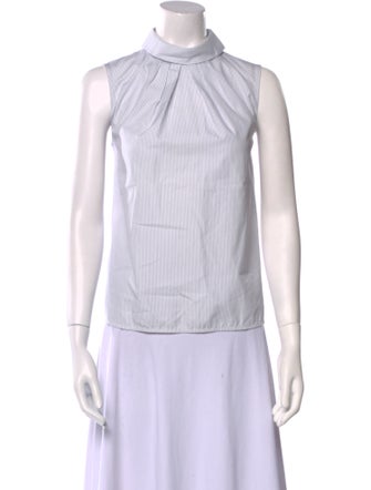 Sandro Mock Neck Sleeveless Top