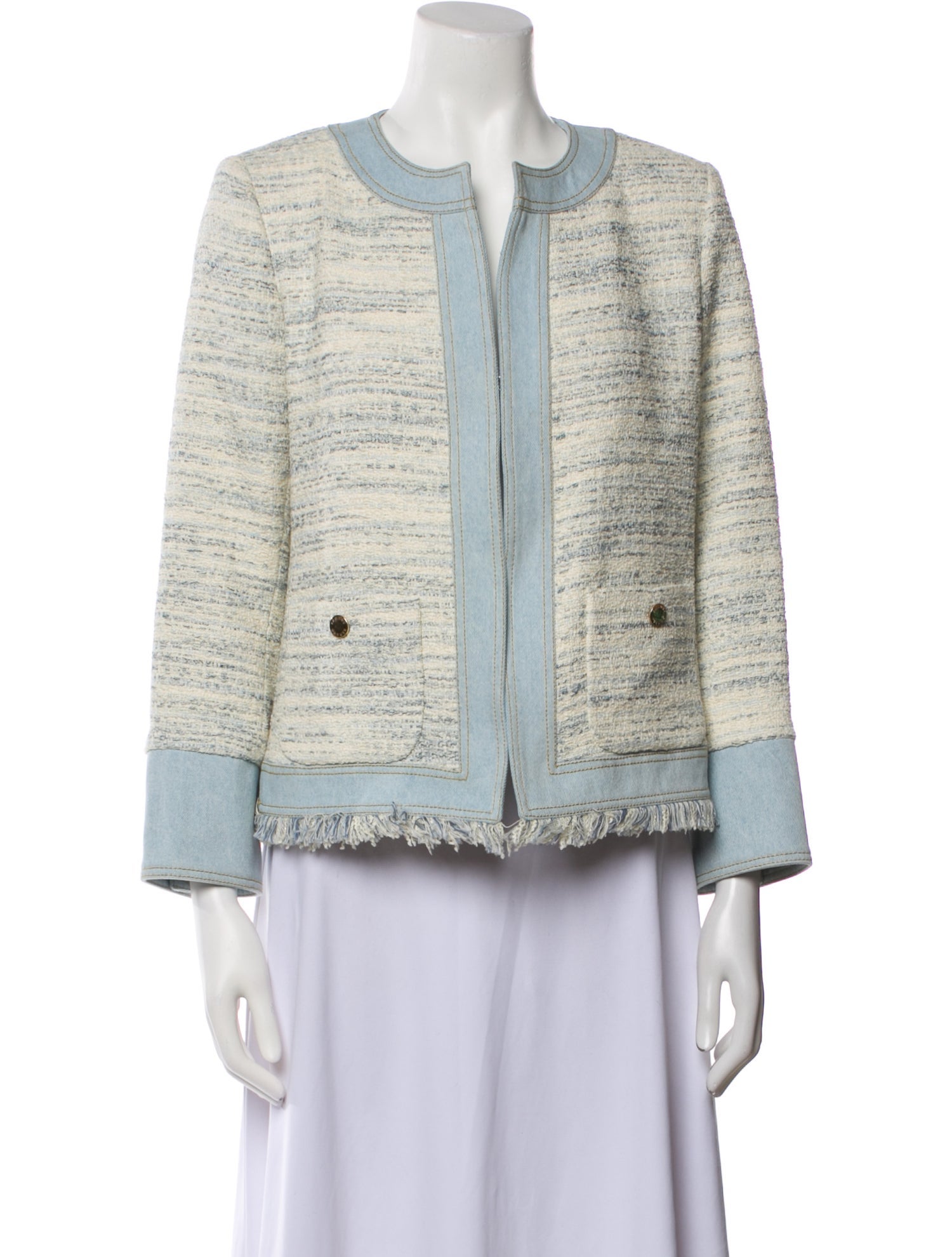 Sandro Tweed Tweed Pattern Evening Jacket