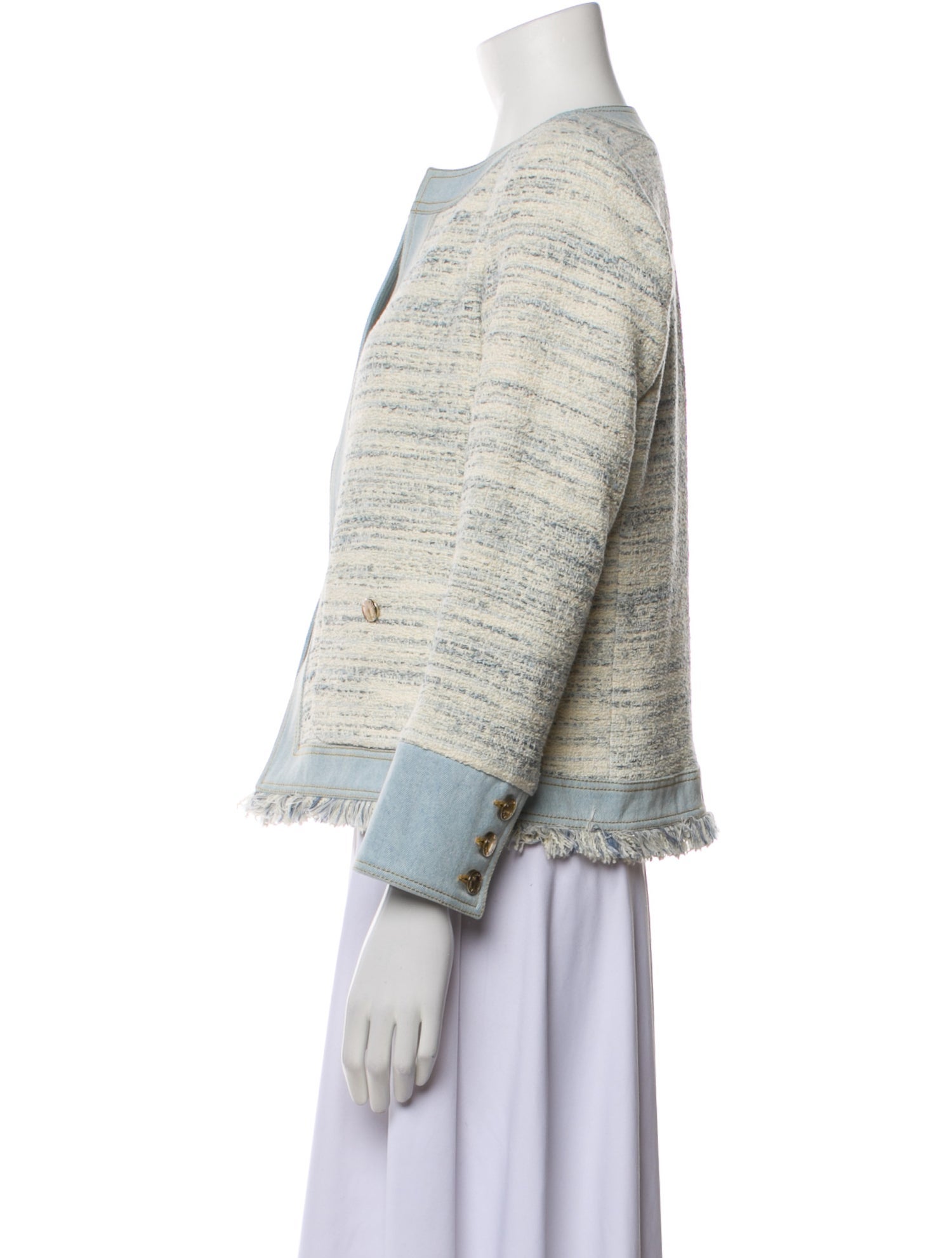 Sandro Tweed Tweed Pattern Evening Jacket