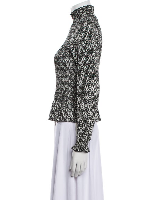 Sandro Printed Turtleneck Blouse