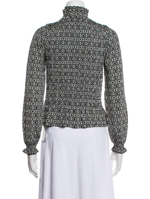 Sandro Printed Turtleneck Blouse
