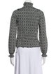 Sandro Printed Turtleneck Blouse