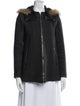 Sandro Wool Fur Coat