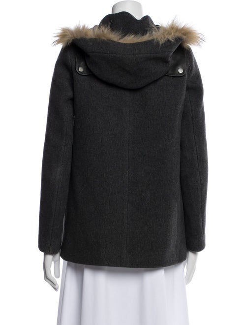 Sandro Wool Fur Coat