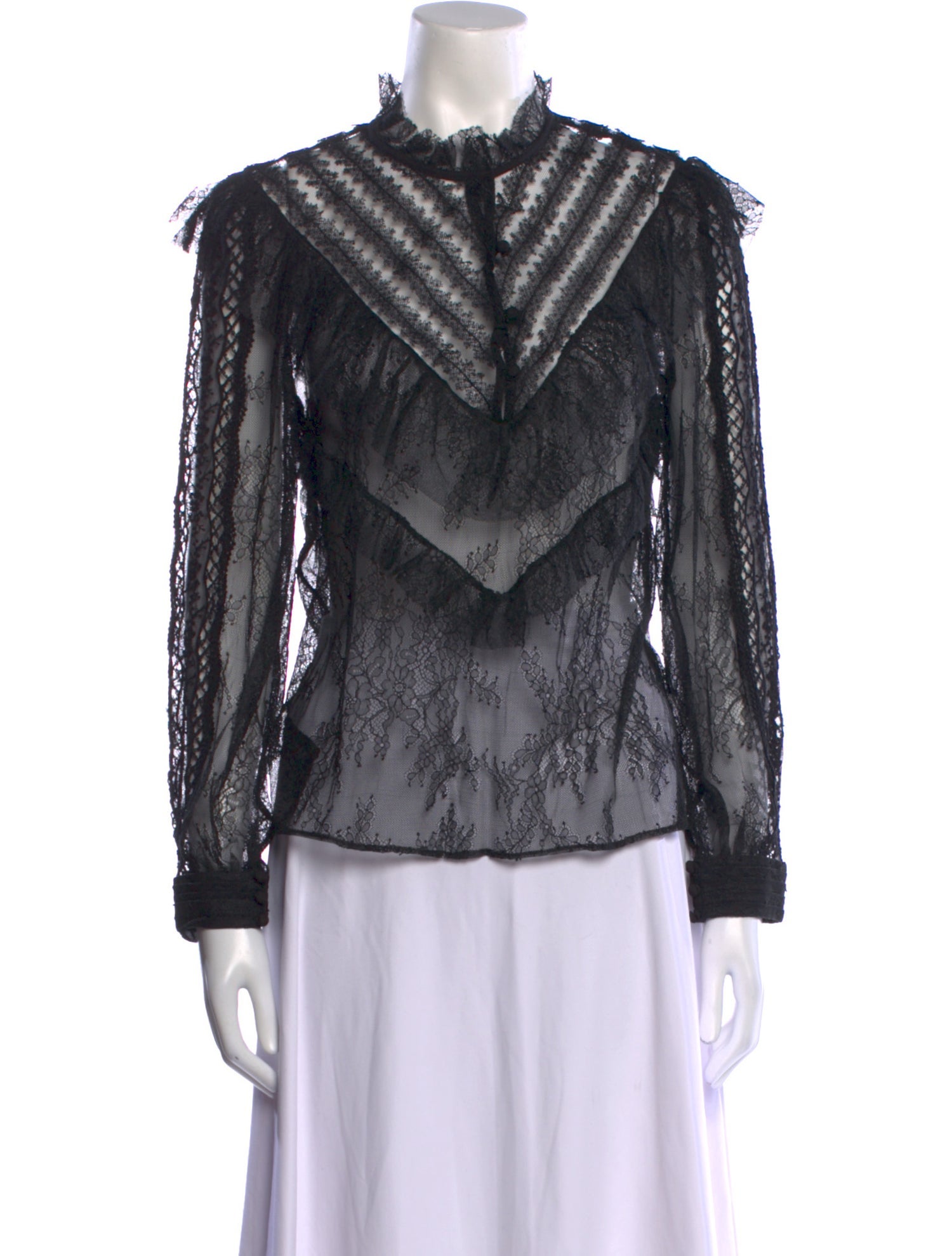Sandro Lace Lace Pattern Blouse