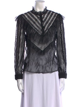 Sandro Lace Lace Pattern Blouse