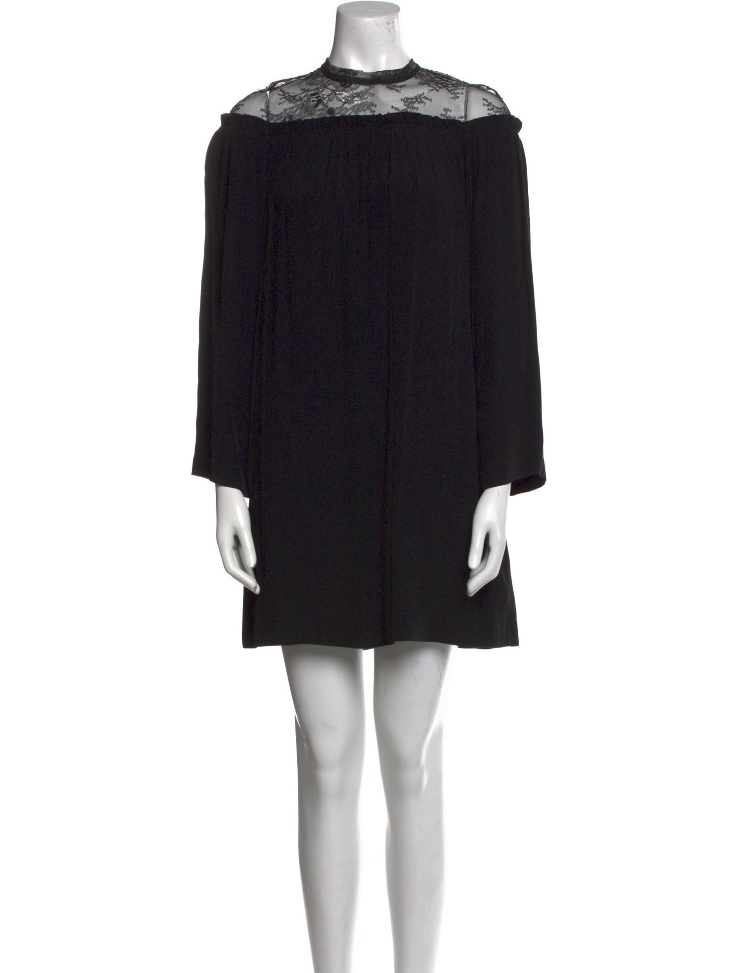 Sandro Mock Neck Mini Dress