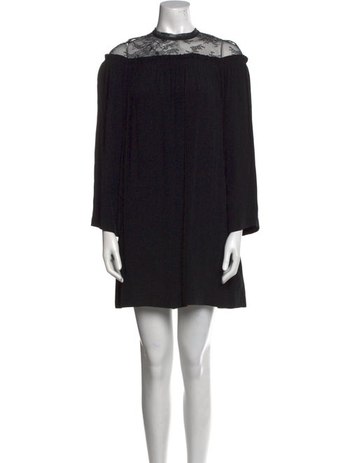 Sandro Mock Neck Mini Dress