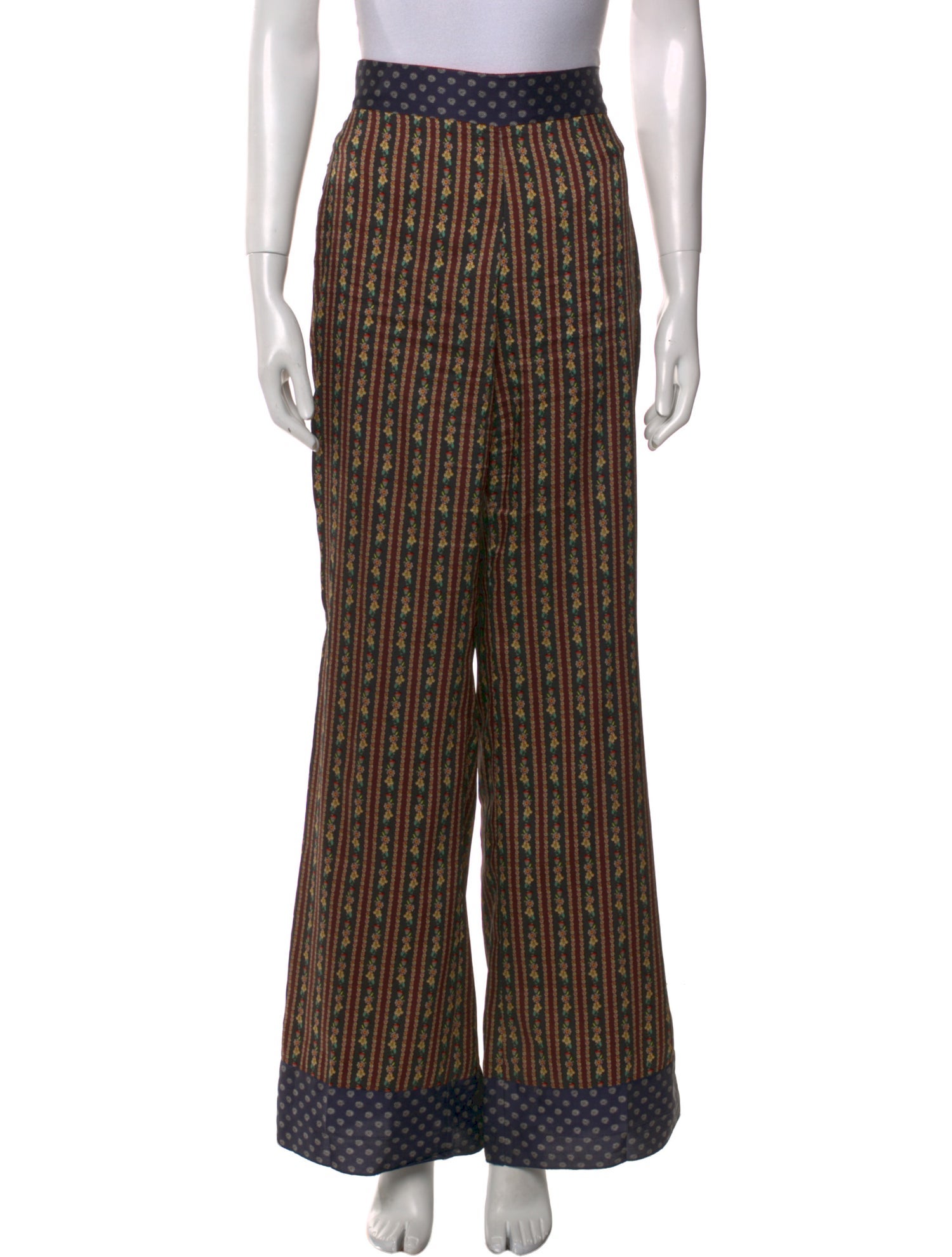 Sandro Striped Wide Leg Pants