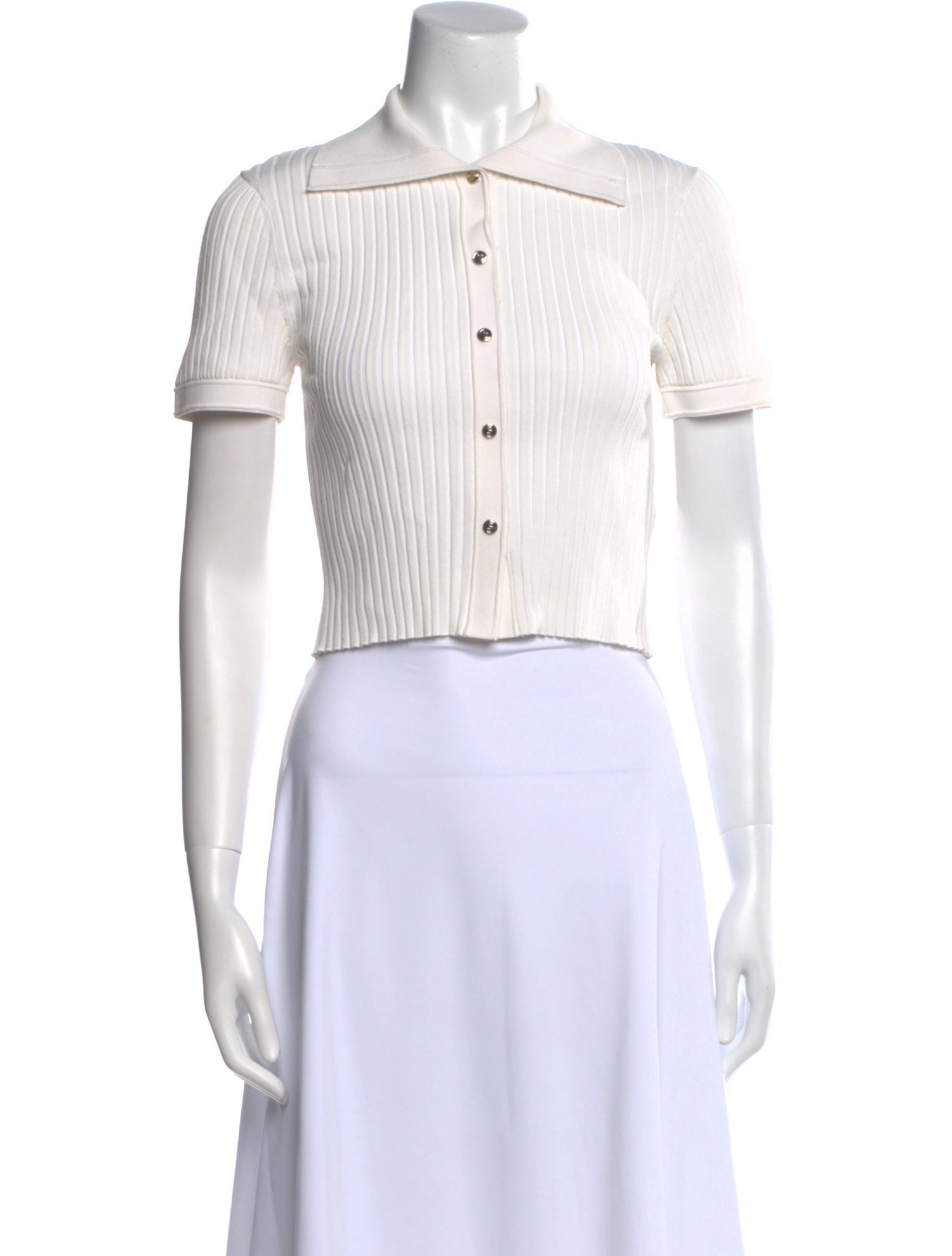 Sandro Short Sleeve Crop Top