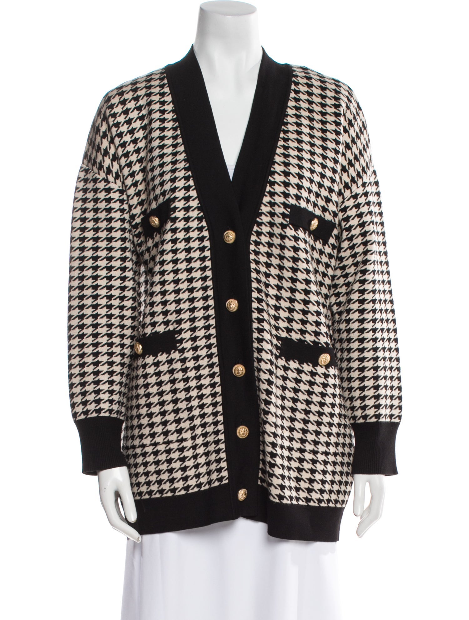 Sandro Houndstooth Print Evening Jacket