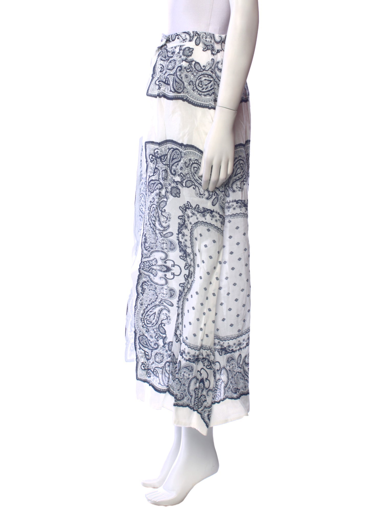 Sandro Paisley Print Midi Length Skirt w/ Tags