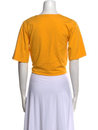 Sandro V-Neck Short Sleeve Crop Top