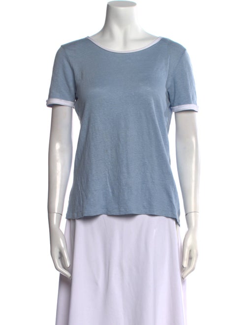 Sandro Linen Scoop Neck T-Shirt