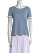 Sandro Linen Scoop Neck T-Shirt