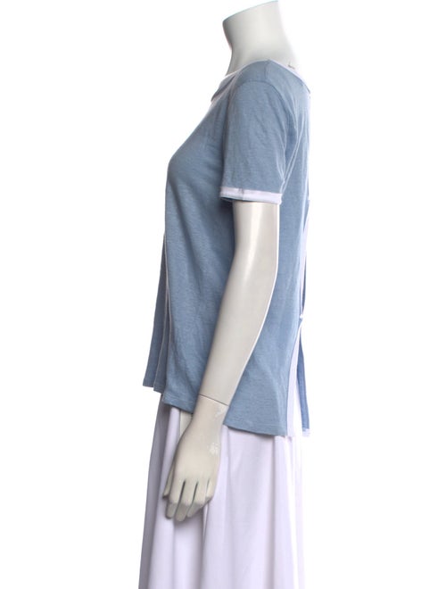 Sandro Linen Scoop Neck T-Shirt