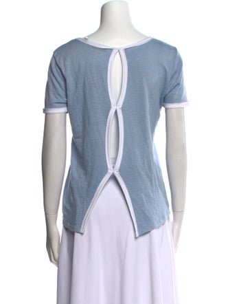 Sandro Linen Scoop Neck T-Shirt