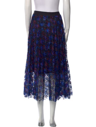 Sandro Floral Print Midi Length Skirt