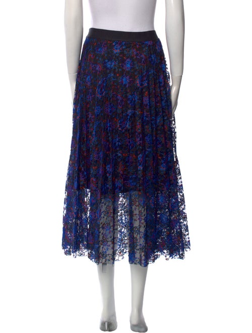 Sandro Floral Print Midi Length Skirt