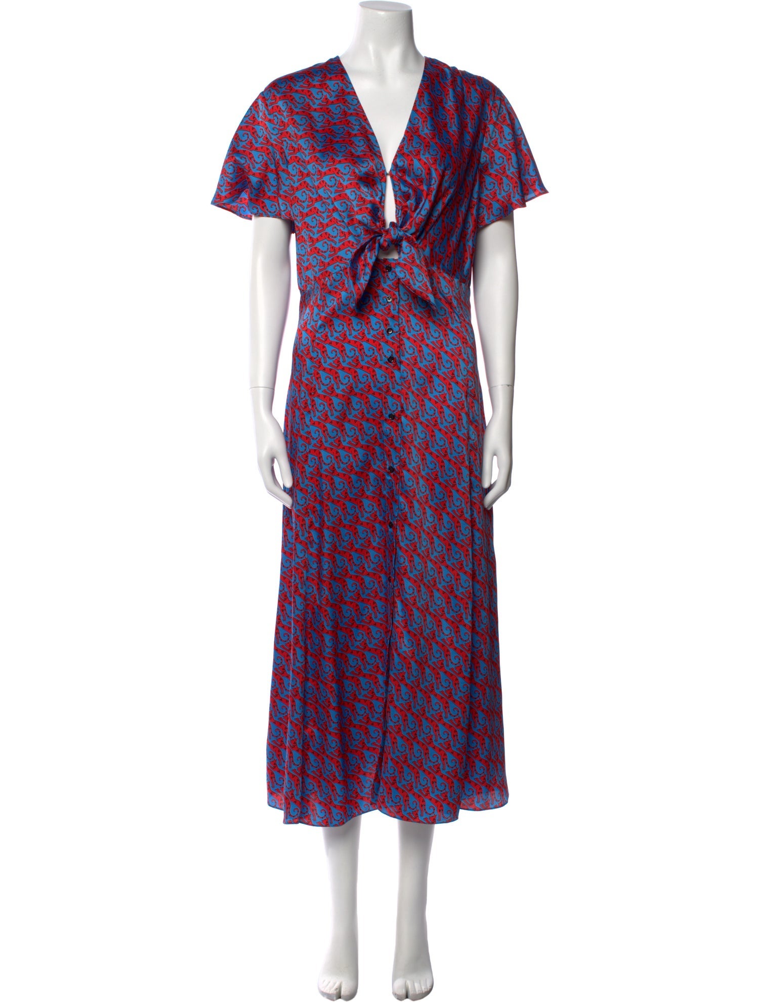 Sandro Printed Long Dress