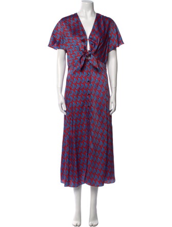 Sandro Printed Long Dress