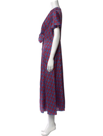 Sandro Printed Long Dress