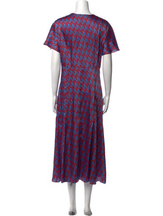 Sandro Printed Long Dress