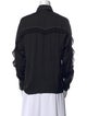 Sandro Long Sleeve Button-Up Top