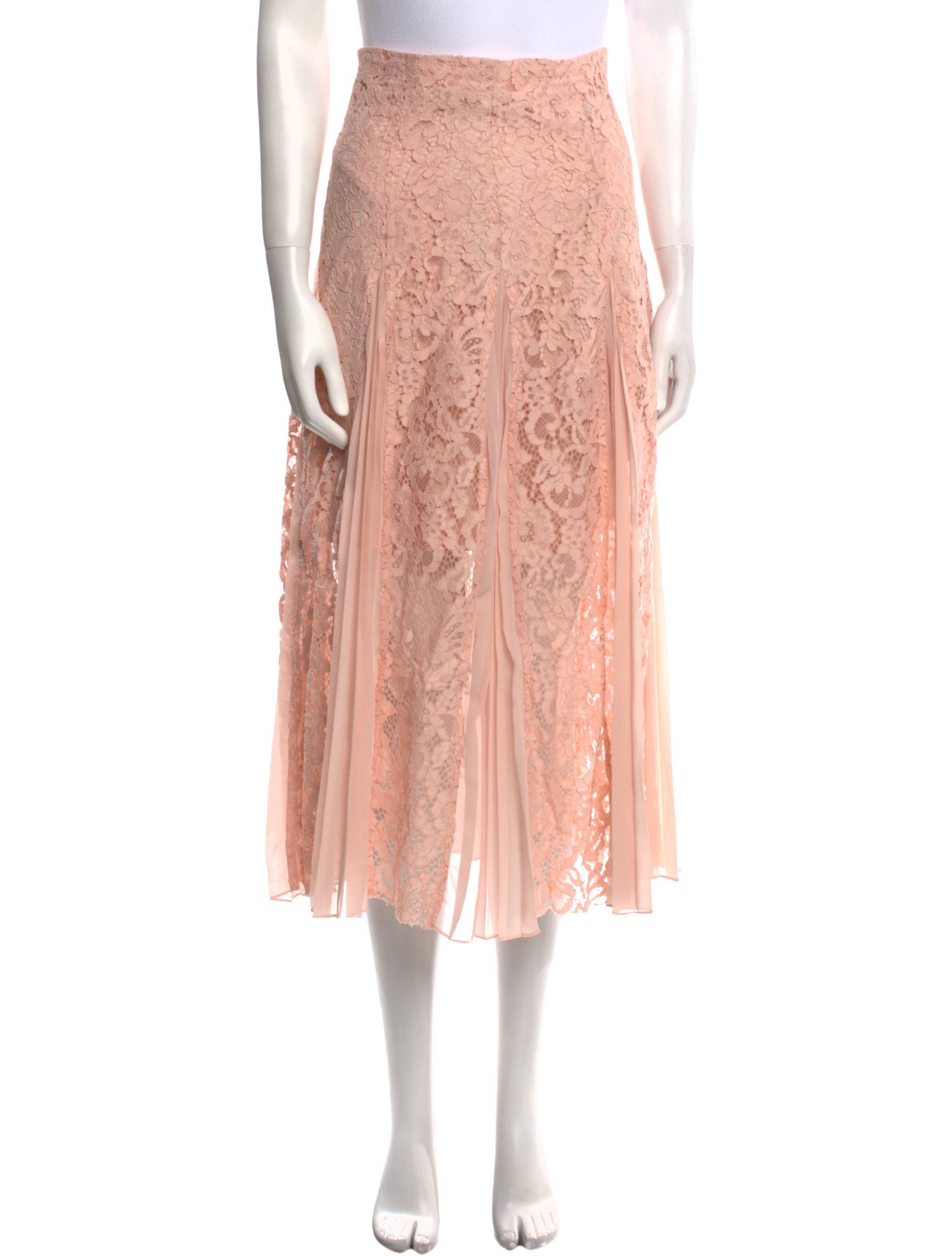 Sandro Lace Pattern Midi Length Skirt