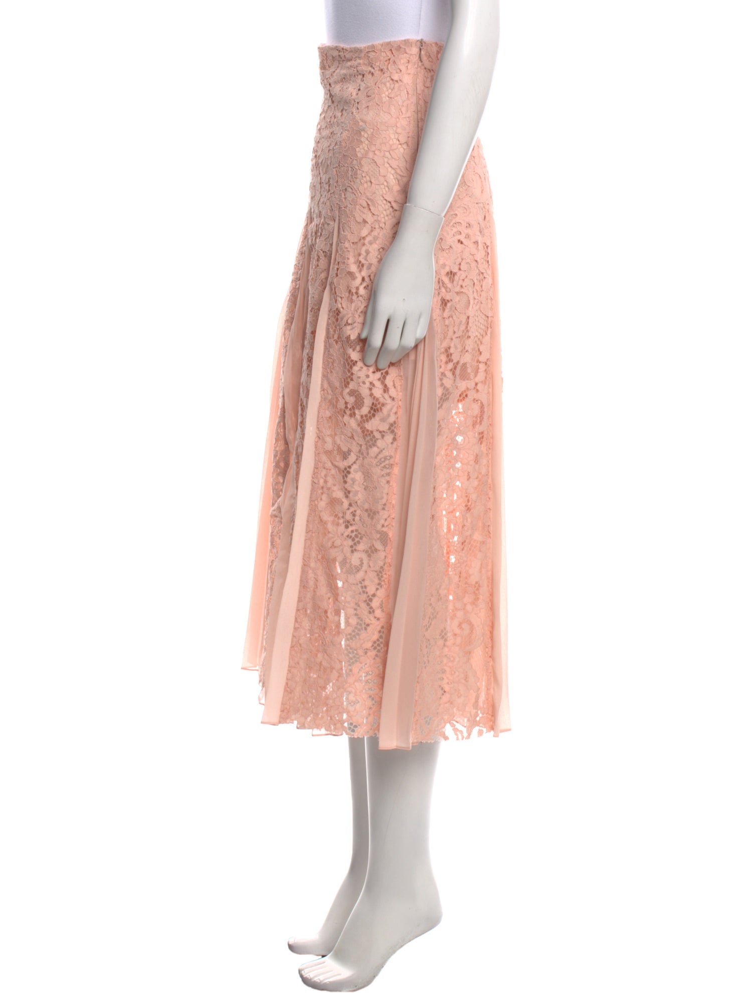 Sandro Lace Pattern Midi Length Skirt