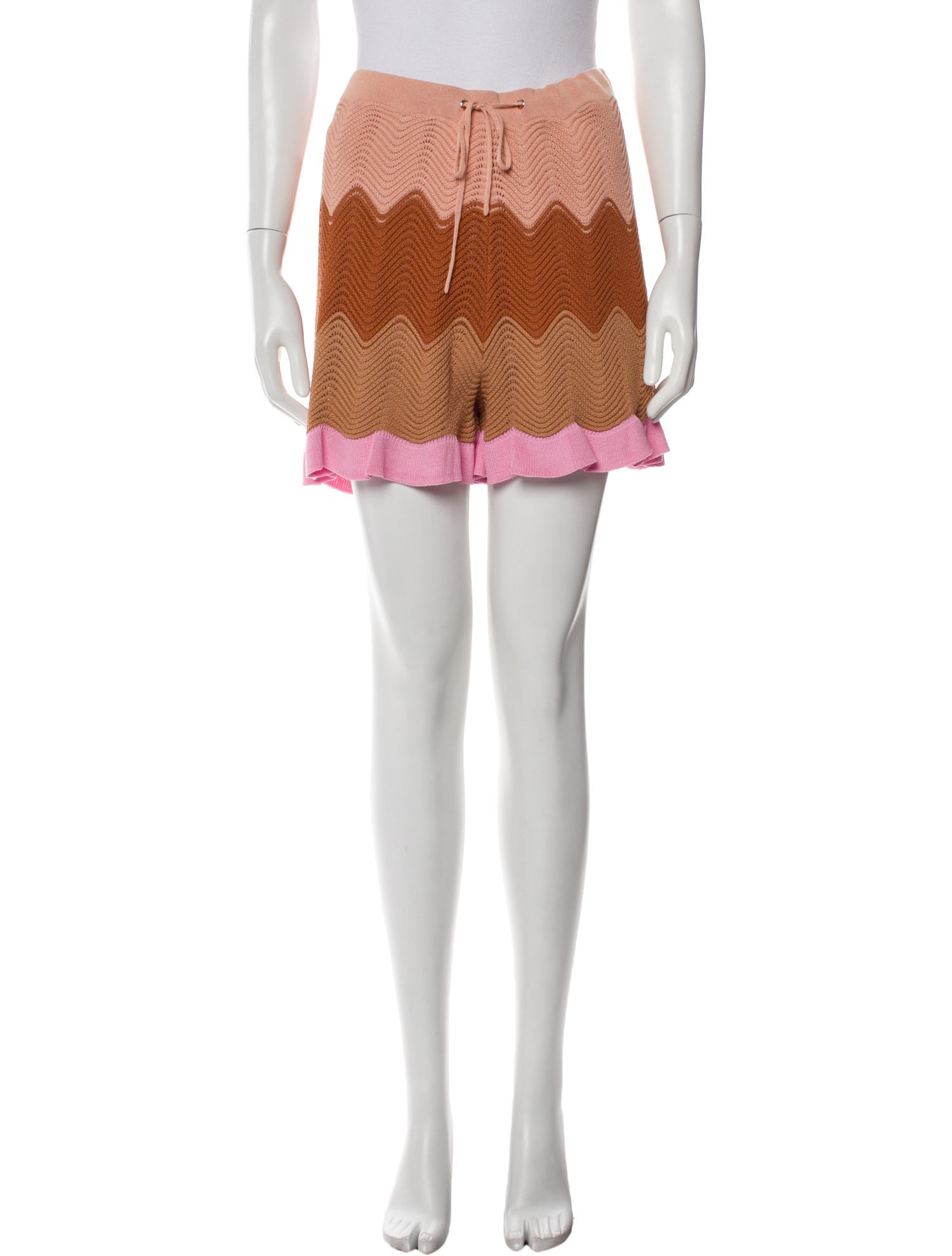 Sandro Colorblock Pattern Mini Shorts