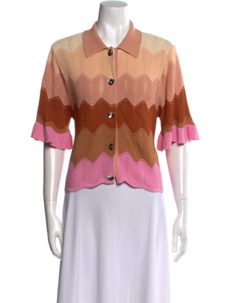 Sandro Printed Crew Neck Sweater