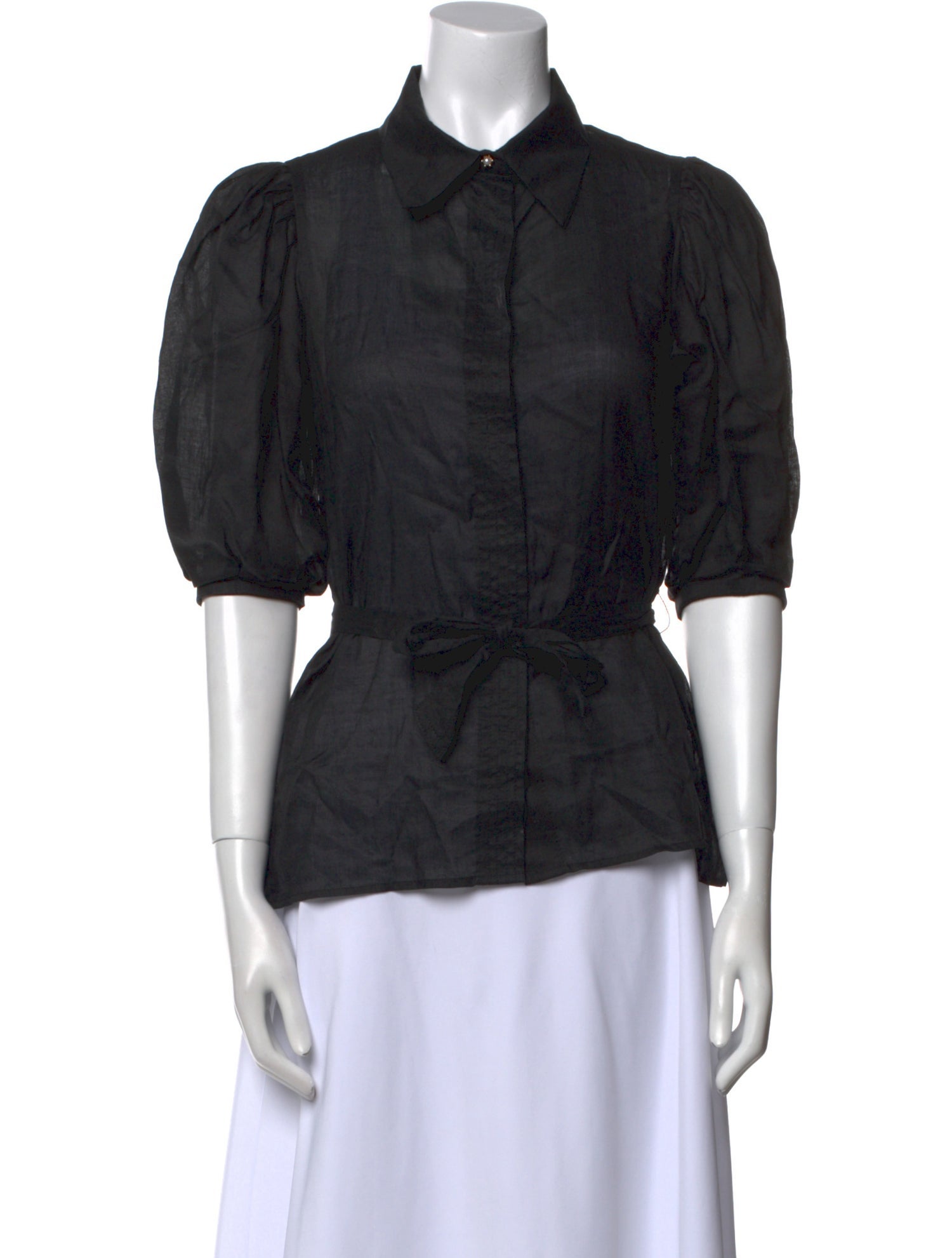 Sandro Short Sleeve Button-Up Top