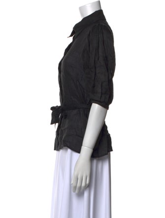 Sandro Short Sleeve Button-Up Top