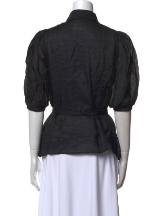 Sandro Short Sleeve Button-Up Top