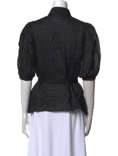 Sandro Short Sleeve Button-Up Top