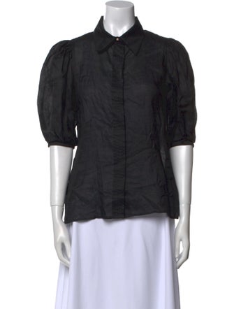 Sandro Short Sleeve Button-Up Top