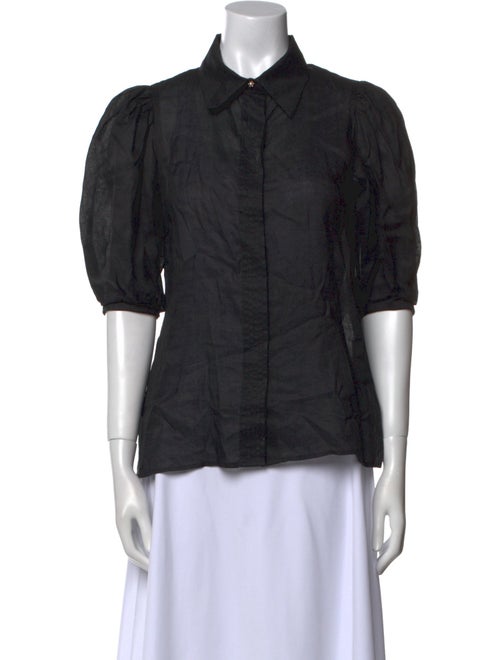 Sandro Short Sleeve Button-Up Top