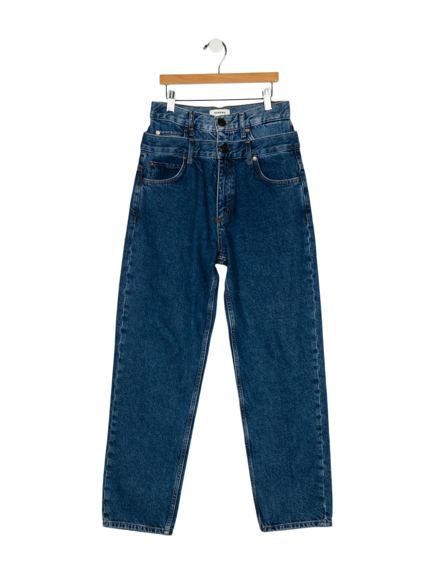 Sandro High-Rise Straight Leg Jeans w/ Tags