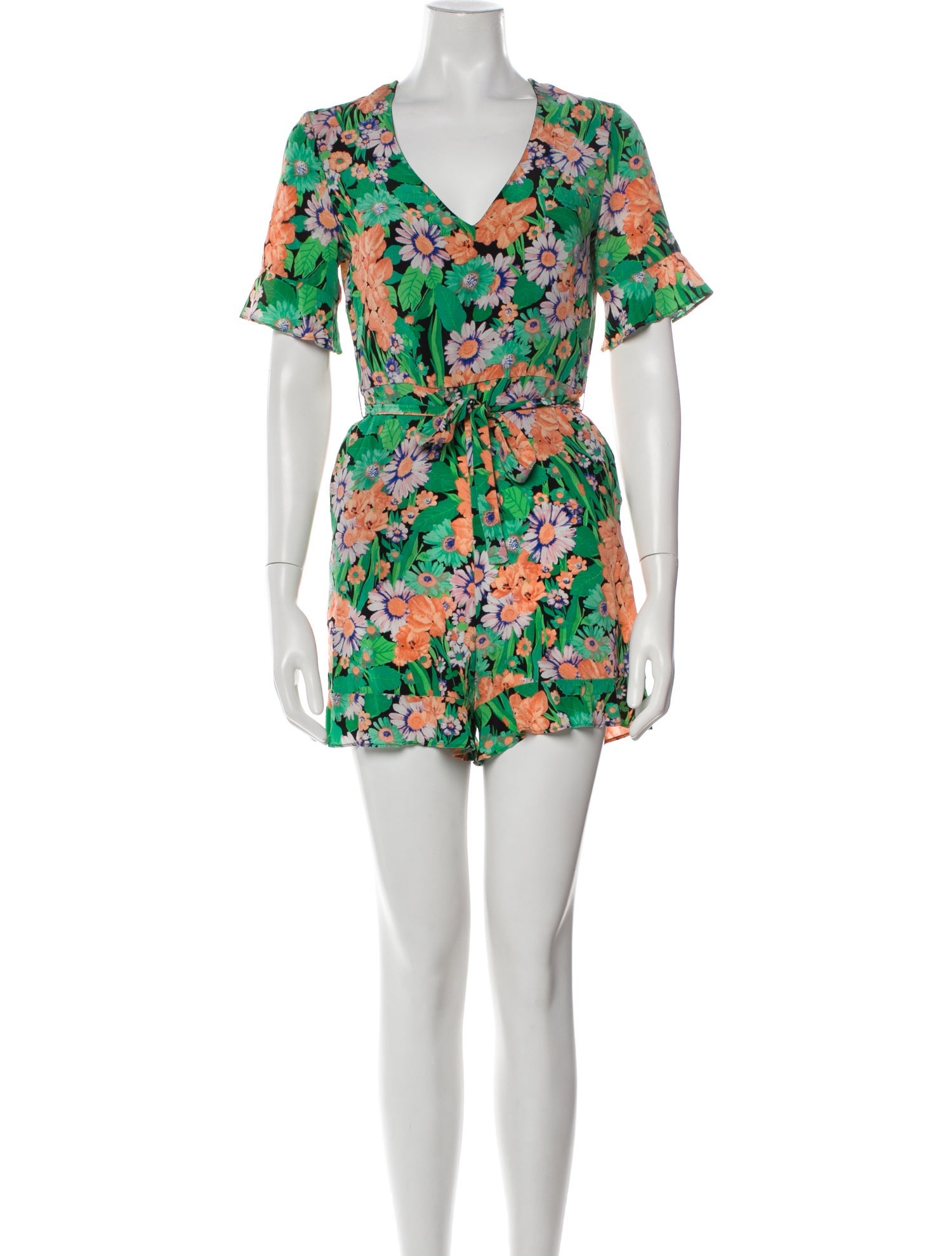 Sandro Silk Floral Print Romper