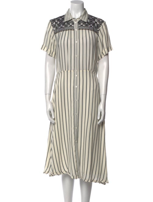 Sandro Striped Midi Length Dress