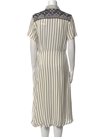 Sandro Striped Midi Length Dress