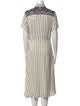 Sandro Striped Midi Length Dress