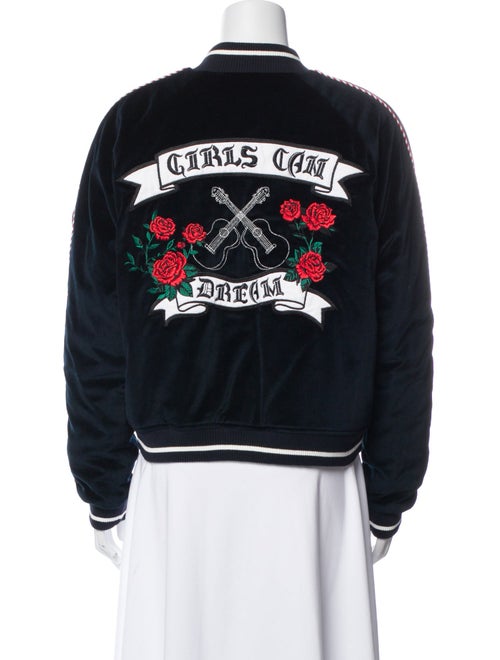 Sandro Floral Print Bomber Jacket