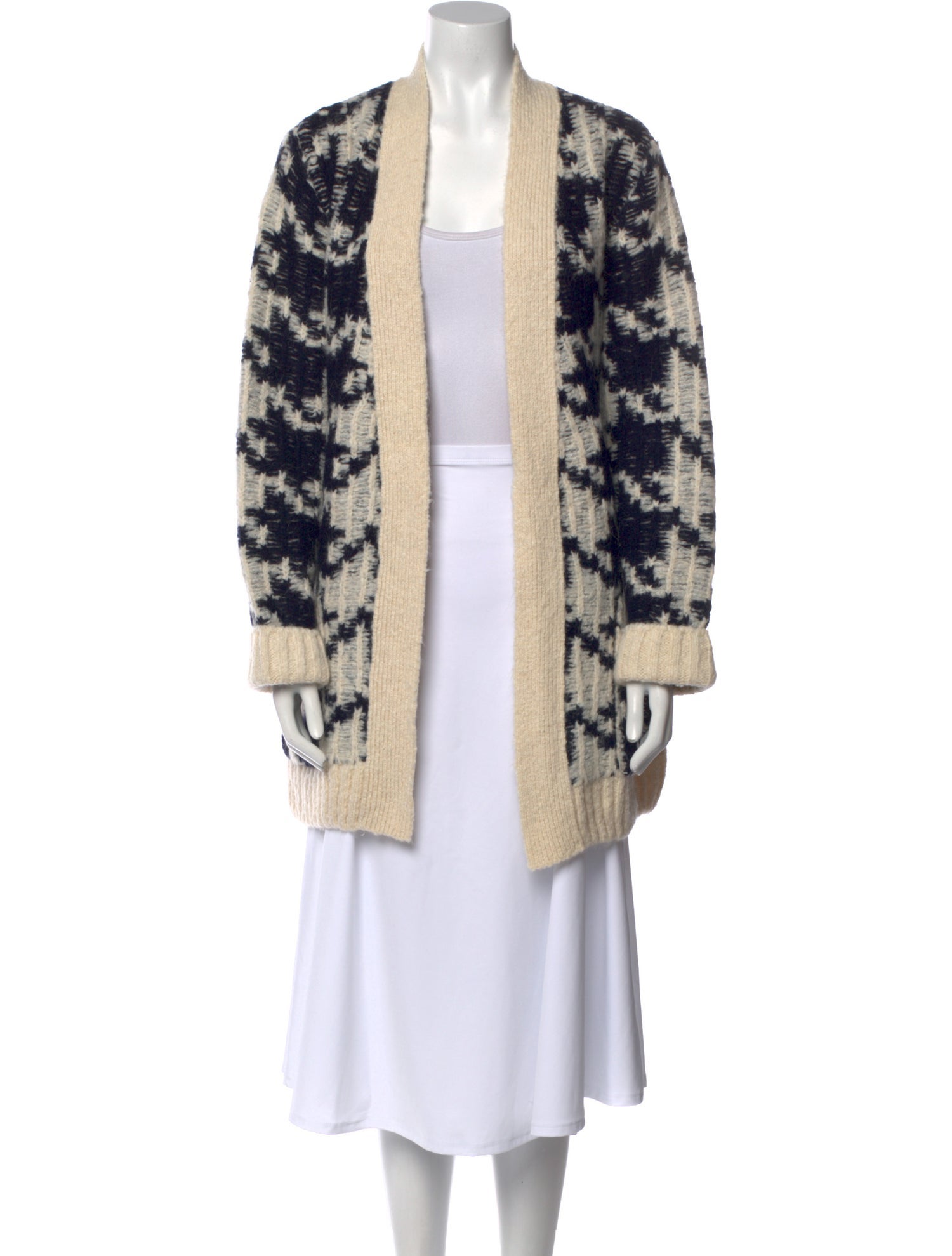 Sandro Printed Open Front Sweater w/ Tags