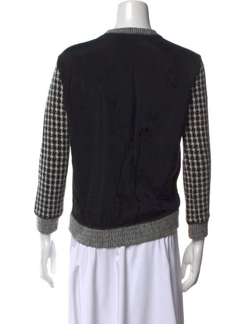 Sandro Wool Houndstooth Print Sweater