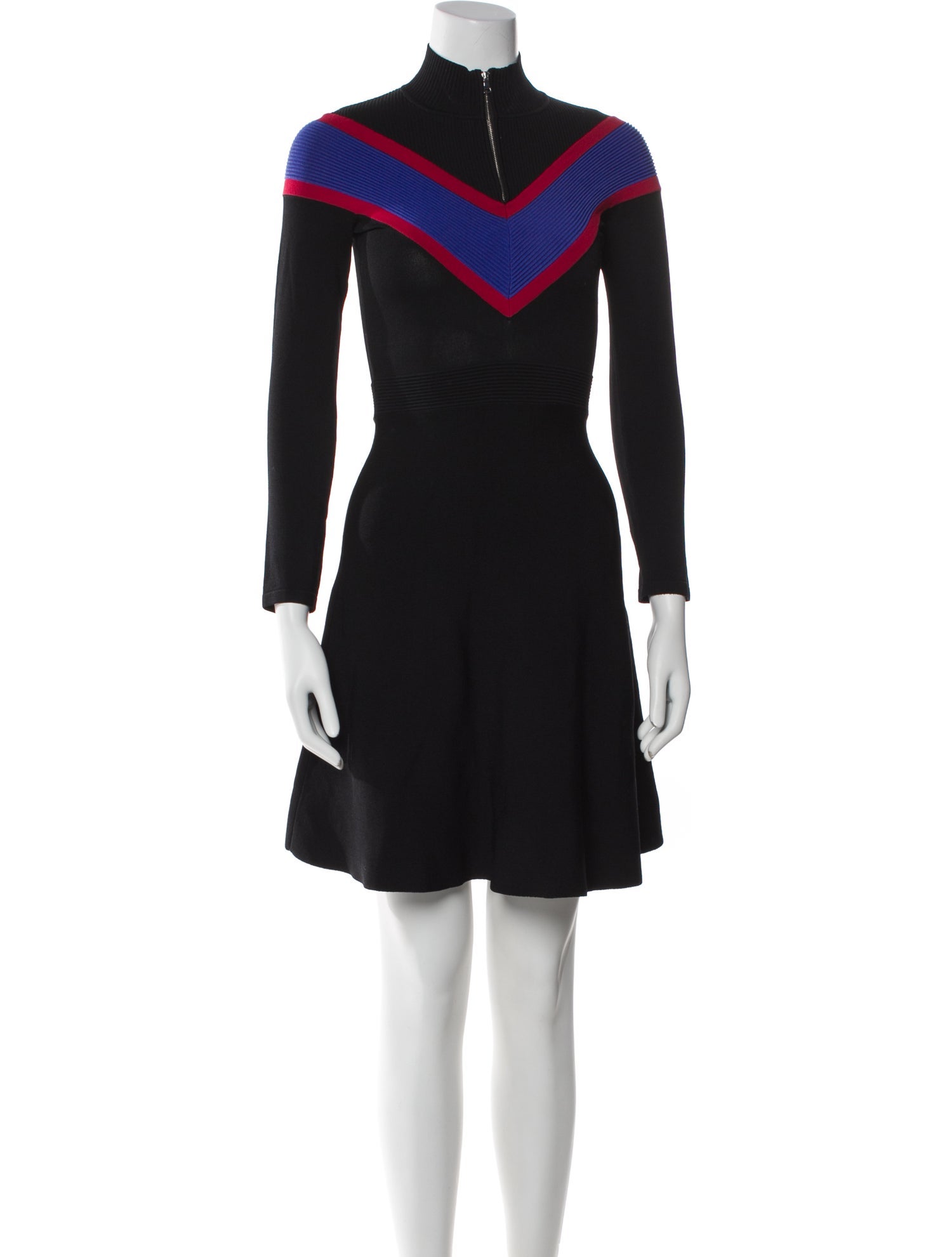 Sandro Colorblock Pattern Mini Dress