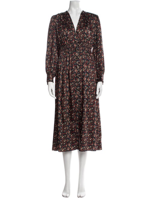 Sandro Floral Print Long Dress