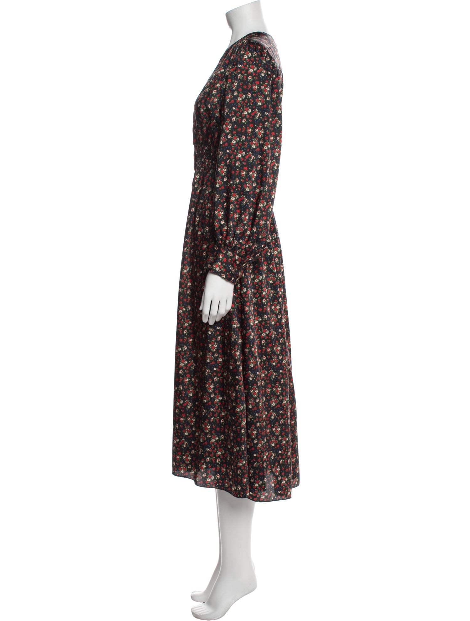 Sandro Floral Print Long Dress